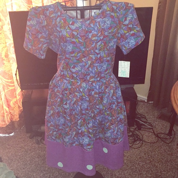 LuLaRoe Dresses & Skirts - 🆕💜Unicorn** Polka Dot Dipped Amelia, final price